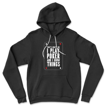Play Poker Hoodie in Black color